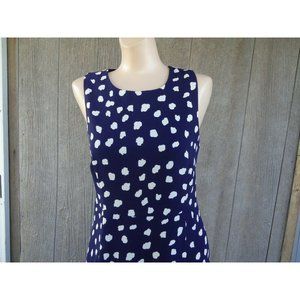NWT Julie Brown NYC Navy Dottie Lori Dress 8 $190 Washable Polka Dots